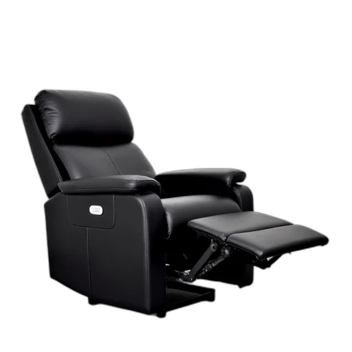 furniture, 3d render, black, recliner transparent PNG cut-out