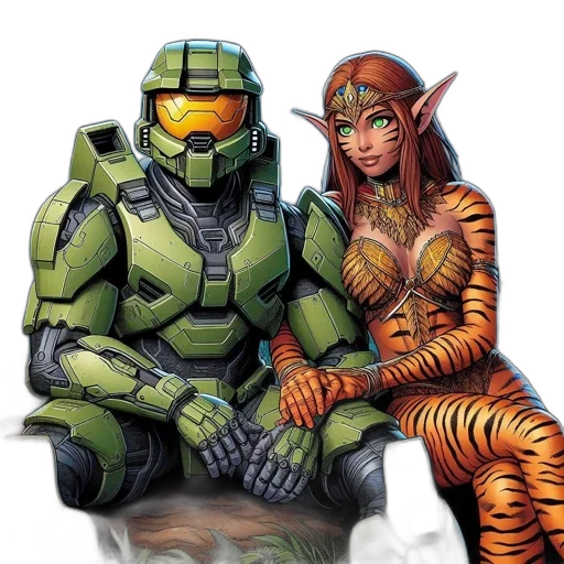 robot, comic book art, concept art, fantasy art transparent PNG cut-out