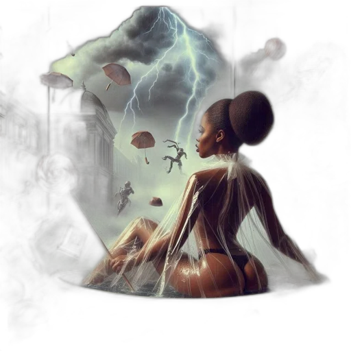 dress, umbrella, concept art, fantasy art transparent PNG cut-out