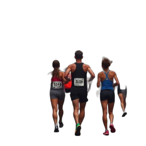 runners, 2019, chicago, marathon transparent PNG cut-out
