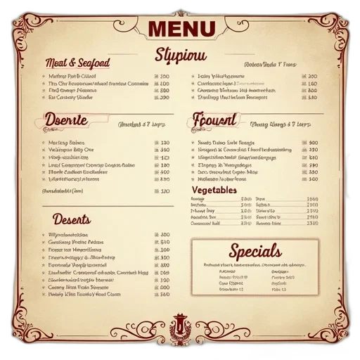 food, menu, vintage, design transparent PNG cut-out