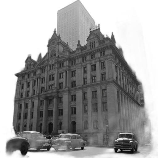 building, car, staff, crown transparent PNG cut-out
