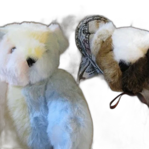 mask, two, teddy, bears transparent PNG cut-out