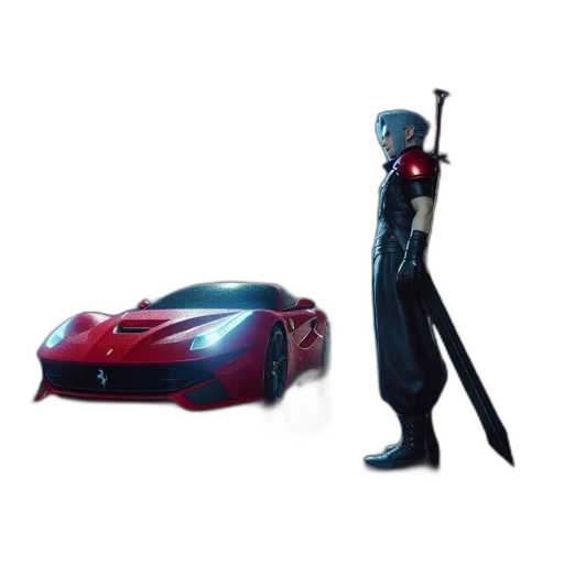 car, robot, weapon, sword transparent PNG cut-out