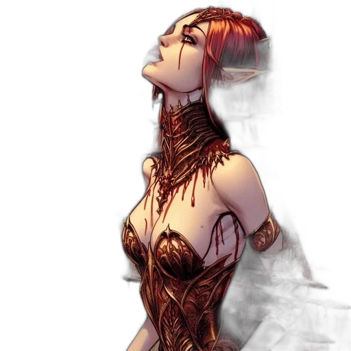 dress, creature, crown, concept art transparent PNG cut-out