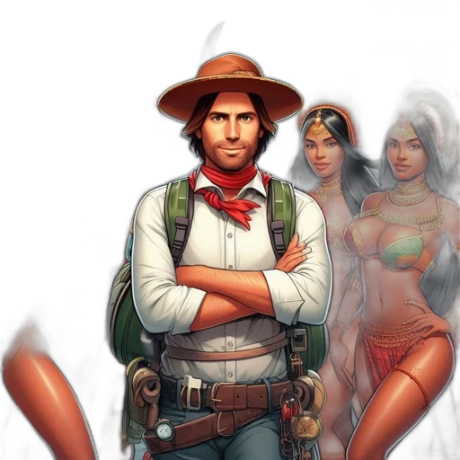 hat, staff, weapon, concept art transparent PNG cut-out