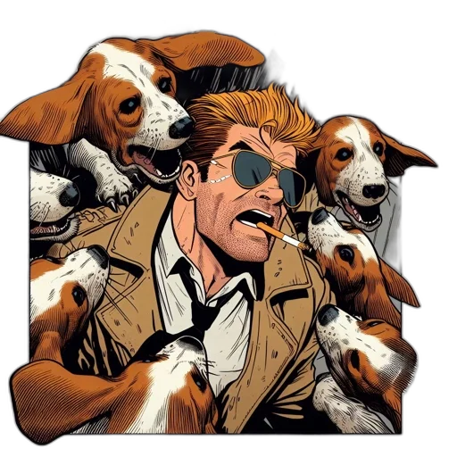 jacket, animal, comic book art, concept art transparent PNG cut-out