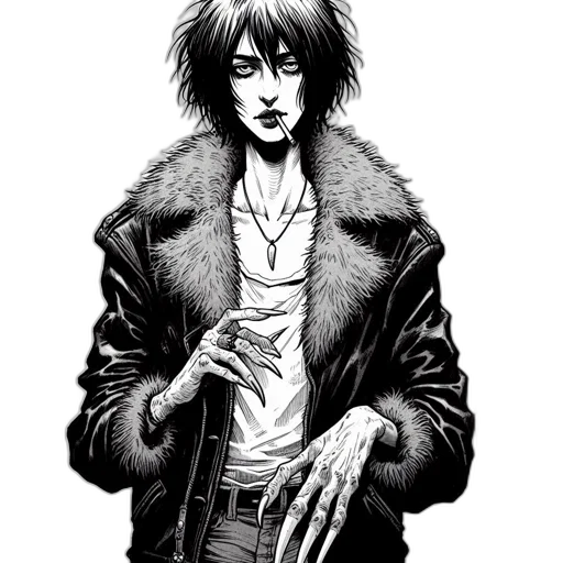 jacket, comic book art, cyberpunk, concept art transparent PNG cut-out