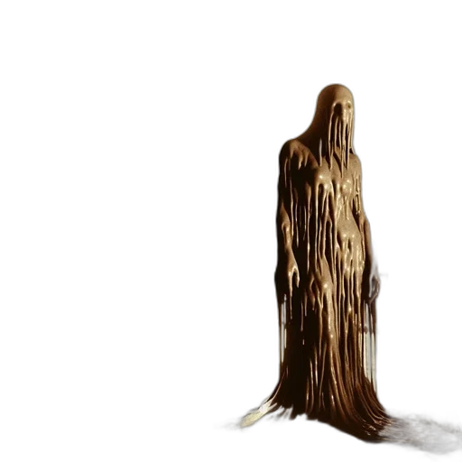 hair, creature, dress, staff transparent PNG cut-out