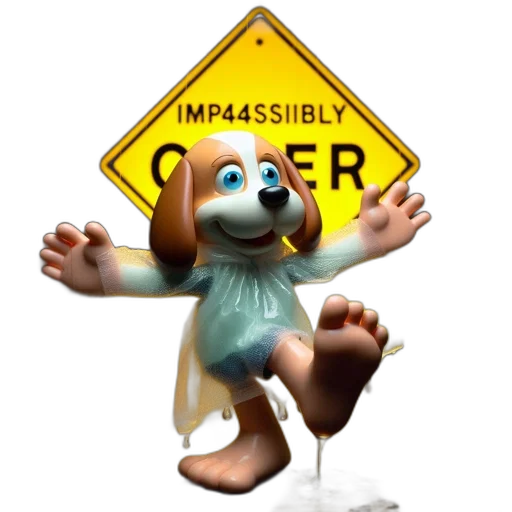 animal, robot, staff, 3d render transparent PNG cut-out