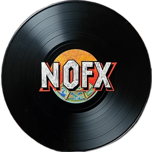 vinyl, record, title, nofx transparent PNG cut-out