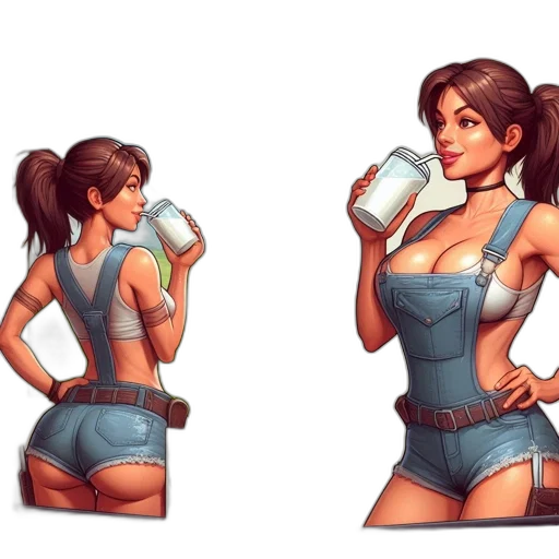 dress, robot, concept art, pixel art transparent PNG cut-out