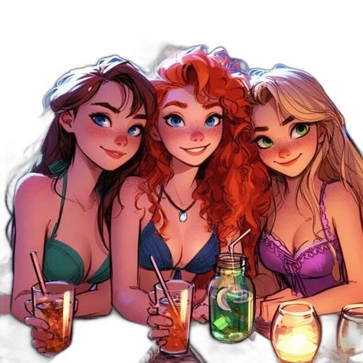 cartoon, watercolor, fantasy art, comic book art transparent PNG cut-out