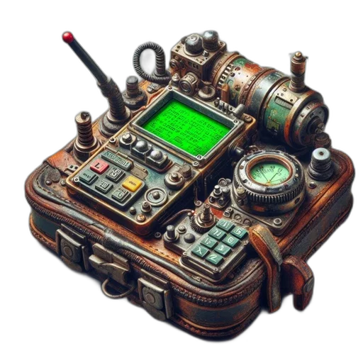 robot, weapon, staff, cyberpunk transparent PNG cut-out