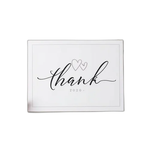 wedding, thankcard, white, script transparent PNG cut-out