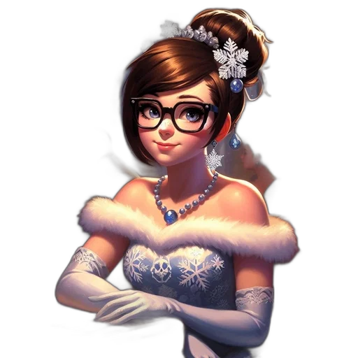 dress, staff, crown, jewelry transparent PNG cut-out