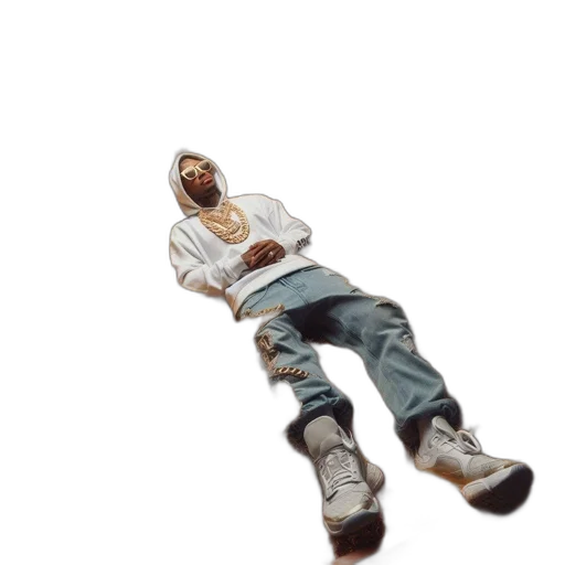 jacket, shoes, staff, face transparent PNG cut-out