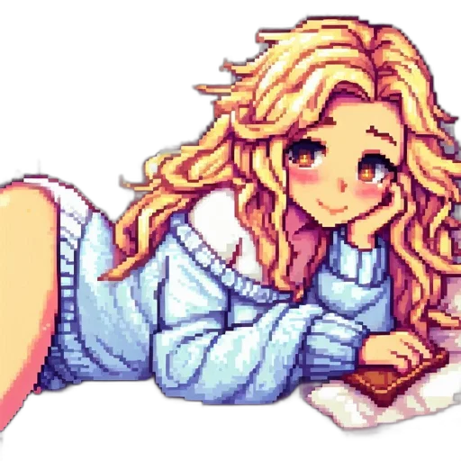 pixel art, anime, watercolor, cartoon transparent PNG cut-out