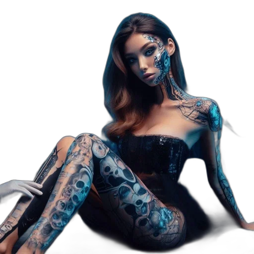 dress, mask, fantasy art, photorealistic transparent PNG cut-out