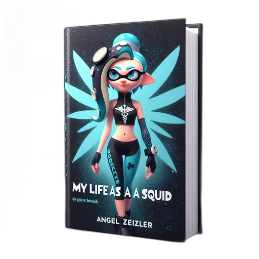 concept art, comic book art, cyberpunk, squid transparent PNG cut-out