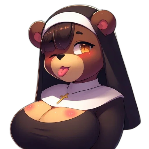 staff, dress, animal, pixel art transparent PNG cut-out