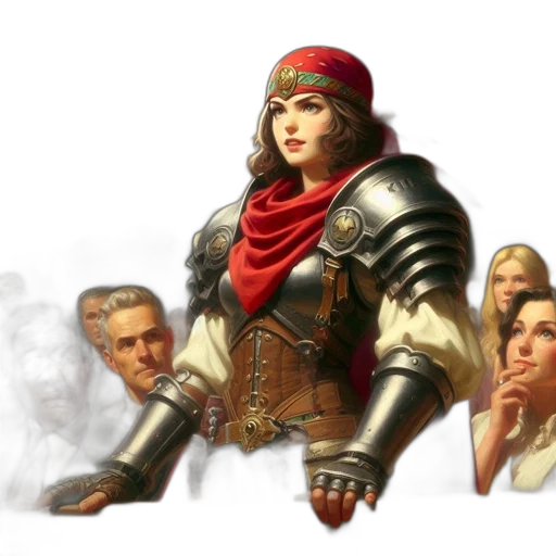 staff, sword, face, crown transparent PNG cut-out