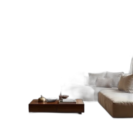 furniture, 3d render, photorealistic, earth tones transparent PNG cut-out