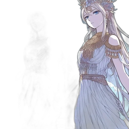 dress, crown, staff, sword transparent PNG cut-out
