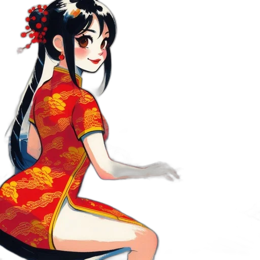 dress, concept art, anime, pixel art transparent PNG cut-out
