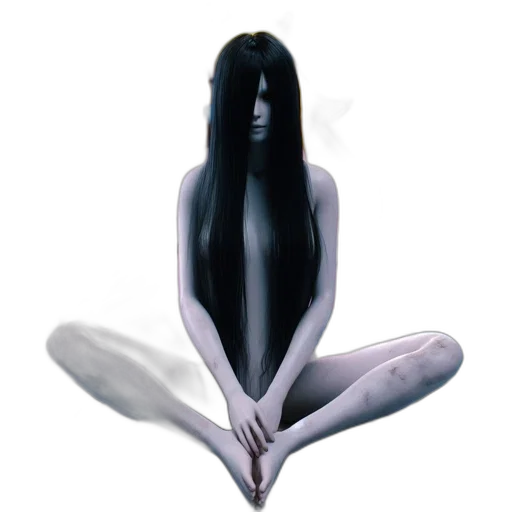 mask, dress, hair, creature transparent PNG cut-out