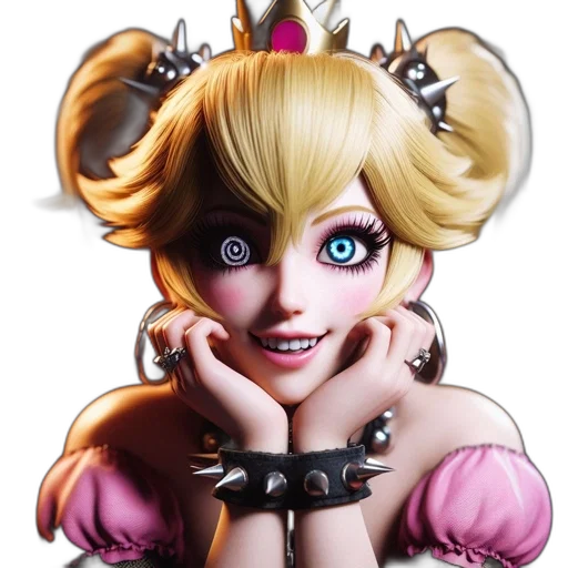 crown, face, concept art, 3d render transparent PNG cut-out