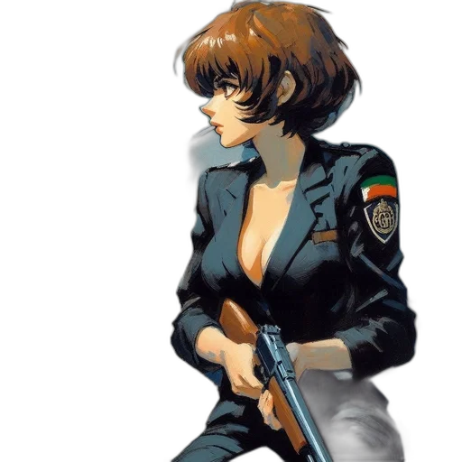 jacket, weapon, staff, concept art transparent PNG cut-out