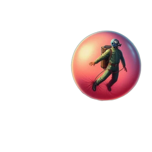 weapon, staff, creature, 3d render transparent PNG cut-out