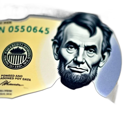 close-up, ten-dollar, bill, featuring transparent PNG cut-out