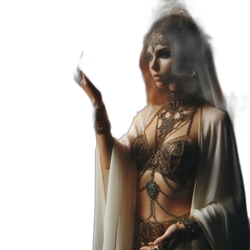 jewelry, dress, staff, concept art transparent PNG cut-out