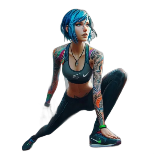 cyberpunk, concept art, fantasy art, comic book art transparent PNG cut-out