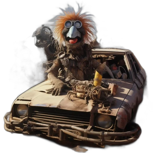 car, animal, concept art, photorealistic transparent PNG cut-out