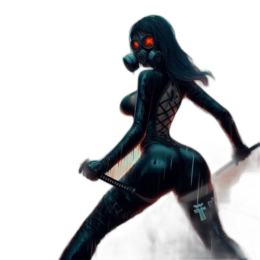 robot, concept art, cyberpunk, fantasy art transparent PNG cut-out