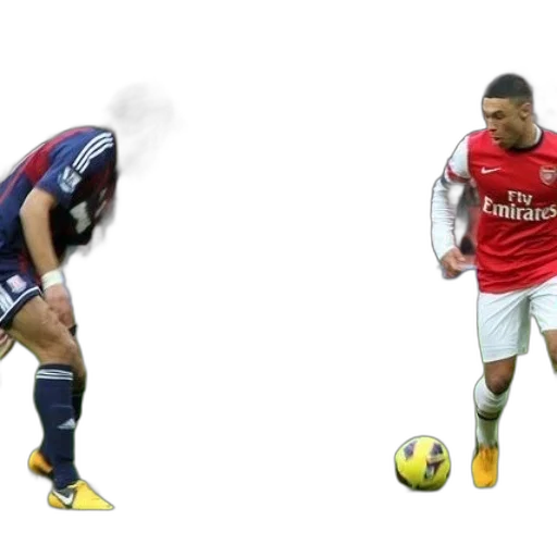 two, soccer, players, action transparent PNG cut-out