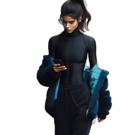 jacket, dress, cyberpunk, concept art transparent PNG cut-out