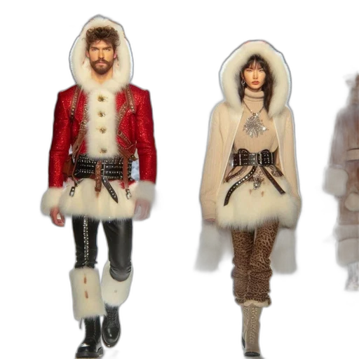 concept art, 3d render, two, models transparent PNG cut-out