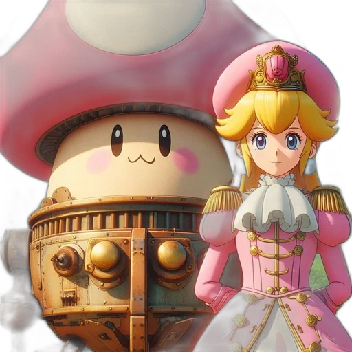 crown, hat, dress, robot transparent PNG cut-out