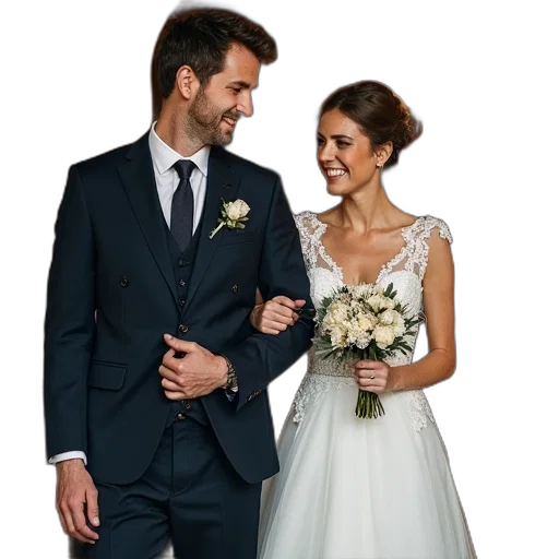 dress, jacket, jewelry, newly transparent PNG cut-out