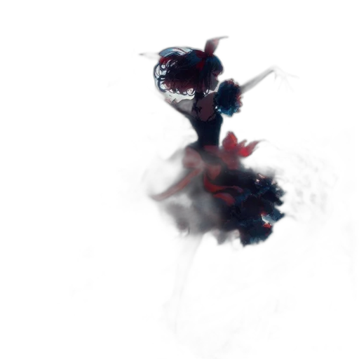 dragon, dress, creature, flower transparent PNG cut-out