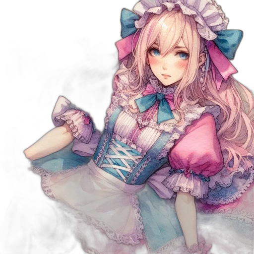 dress, staff, flower, face transparent PNG cut-out