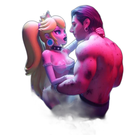 robot, mask, concept art, vaporwave transparent PNG cut-out
