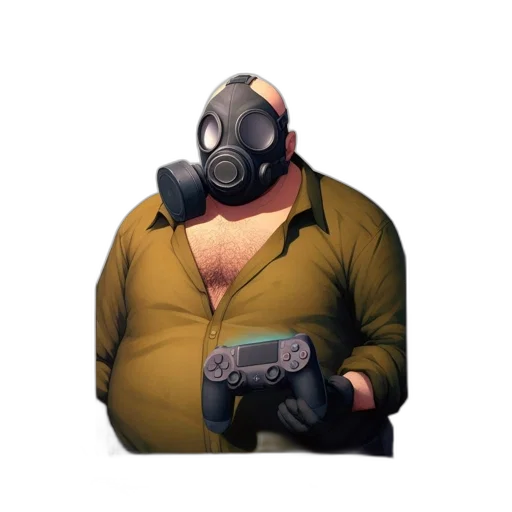 mask, jacket, weapon, robot transparent PNG cut-out
