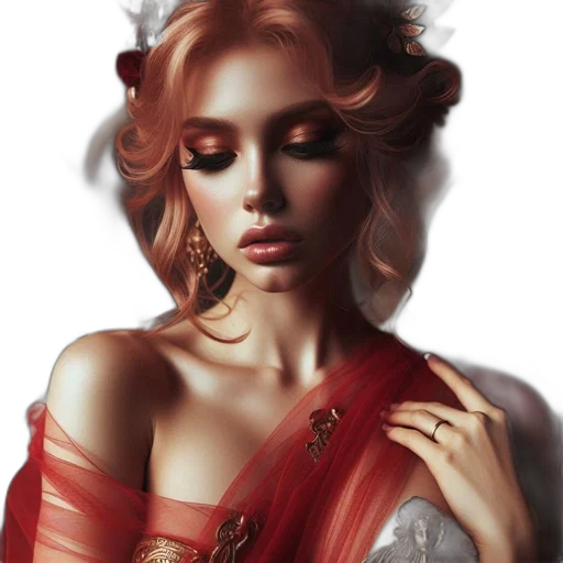 dress, jewelry, crown, face transparent PNG cut-out