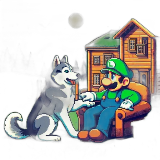 animal, furniture, staff, pixel art transparent PNG cut-out