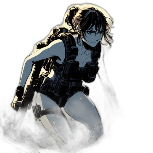 weapon, comic book art, concept art, cyberpunk transparent PNG cut-out